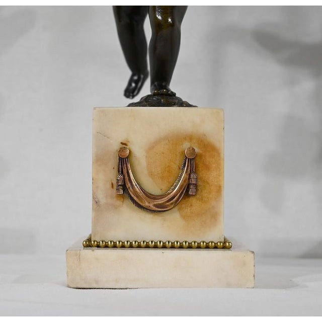 Candleholders in Bronze and Marble, Early 19th Century, Set of 2 For Sale - Image 11 of 18