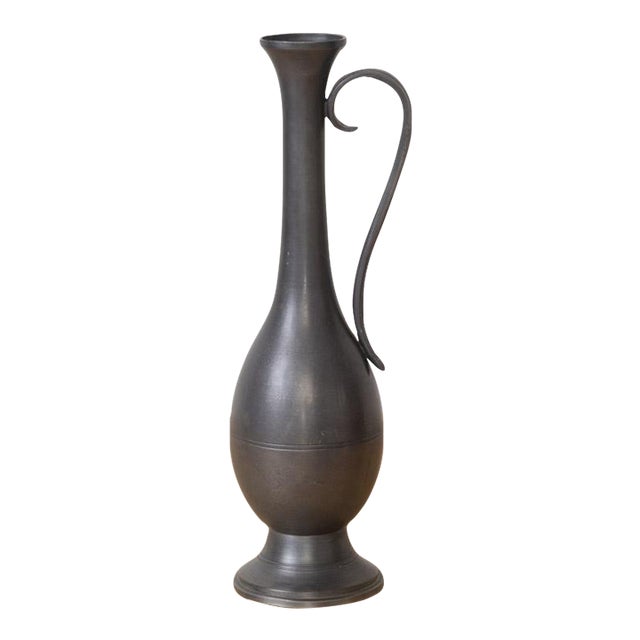 1930s French Pewter Bud Vase For Sale