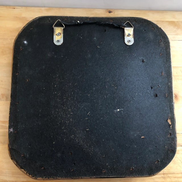 Gold 1960s Small Square Shell Mirror For Sale - Image 8 of 10