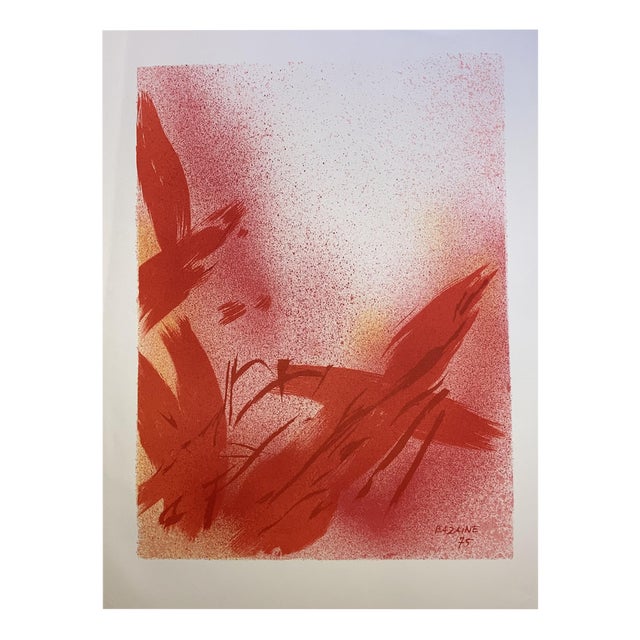 Jean Bazaine, Monograph in Red, 1975, Lithograph For Sale
