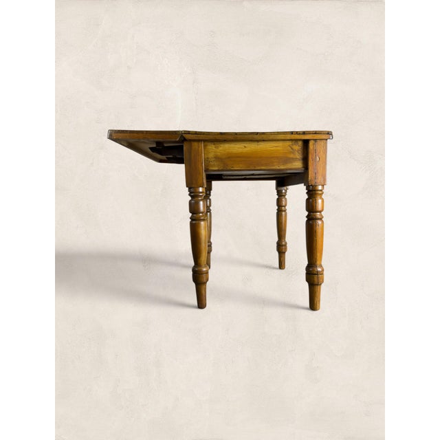 Antique Victorian Pine Drop-Leaf Kitchen Table For Sale - Image 11 of 12