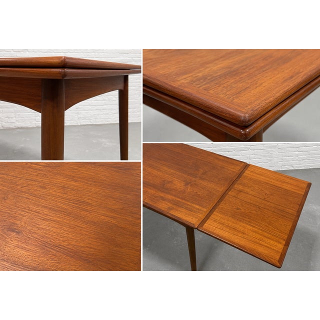 Danish Mid Century Modern Teak Dining Table, Hidden Leaves, C. 1960’s For Sale - Image 13 of 13