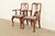 Queen Anne Henkel Harris Queen Anne Solid Cherry Wood Armchairs, Pair For Sale - Image 3 of 13
