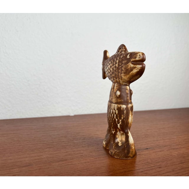 Mid-Century Modern Danish Studio Pottery Decorative Fish Hanger by Haico Nitzsche for Søholm, 1960s For Sale - Image 5 of 18