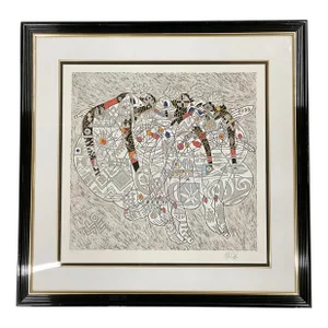 1987 Abstract Artist Proof “Love” by Jiang Tiefeng, Hand Love Signed and Numbered