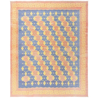 Doris Leslie Blau Vintage Indian Dhurrie Rug For Sale