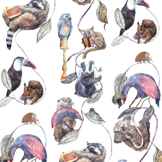 House of Hackney Empire Wallpaper - White For Sale