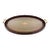 Antique Edwardian Mahogany Inlaid Serving Tray With Brass Handles For Sale