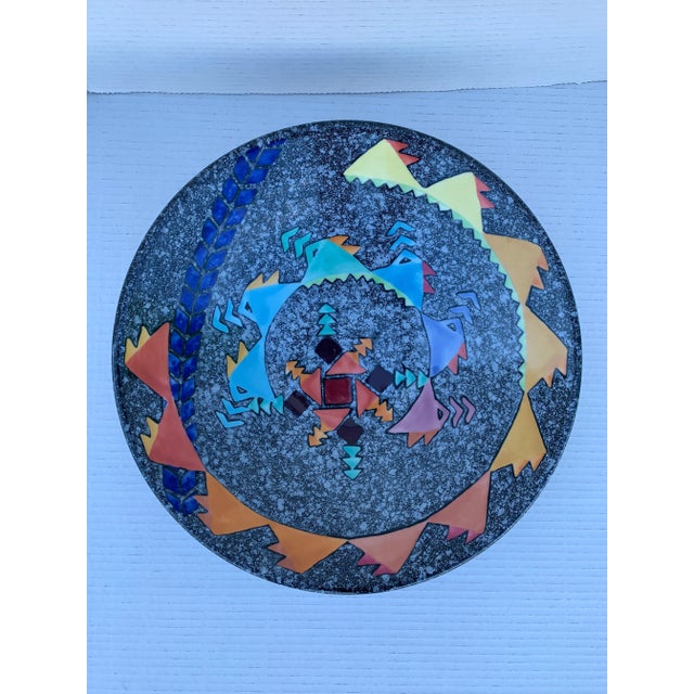 1980s Large Decorative Ceramic Bowl For Sale In San Francisco - Image 6 of 6