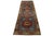 Tribal Antique Malayer Runner Rug With Geometric Medallions in Muted Blue & Rust For Sale - Image 3 of 9