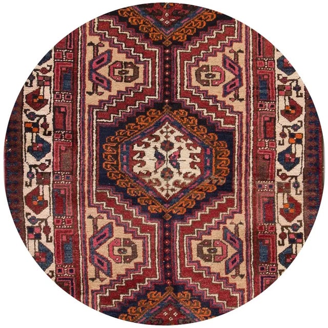 Textile Vintage Persian Hamadan Rug, 2'9" X 10'1" For Sale - Image 7 of 8