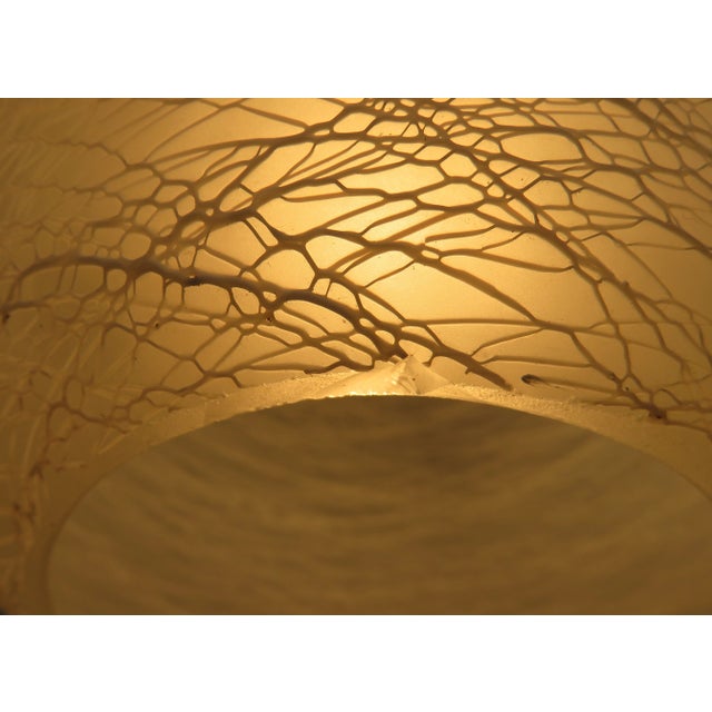 Brass & Glass Shield Cascade Ceiling Light, 1950s For Sale - Image 13 of 18