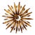 Large Spanish Sunburst Flush Mount in Gilt Metal with Support, 1950 For Sale - Image 10 of 10