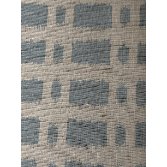 Traditional Schumacher Town001 Townline Road Blue Fabric 2 7/8 Yards For Sale - Image 3 of 5