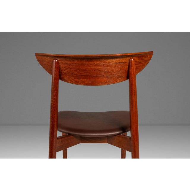 Rare Set of Six (6) Danish Mid-Century Modern Model 58 Dining Chairs in Teak by Harry Østergaard for Randers Møbelfabrik, Denmark, C. 1960s For Sale - Image 11 of 18