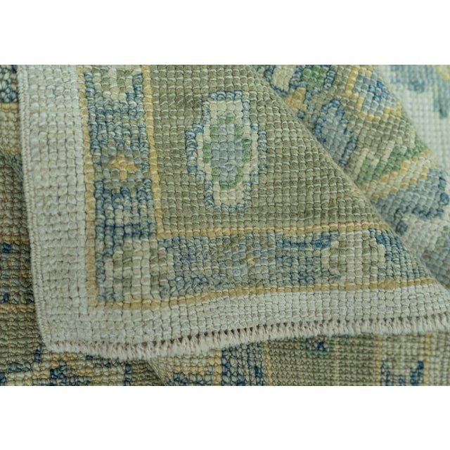 Turkish Oushak Rug 2'10" x 12'7" #19169 For Sale In Houston - Image 6 of 8