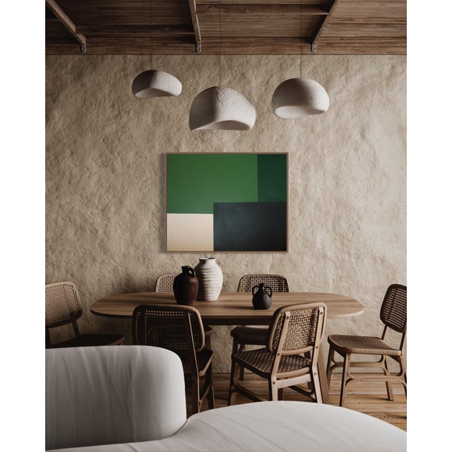 Bodasca, Minimalist Abstract Green Composition, 2026, Acrylic on Canvas For Sale - Image 9 of 15