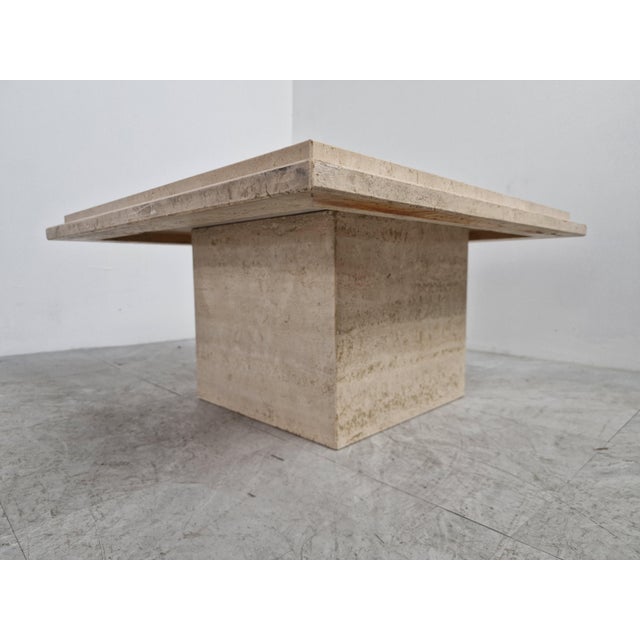 1970s Vintage Travertine Coffee Table, 1970s For Sale - Image 5 of 10