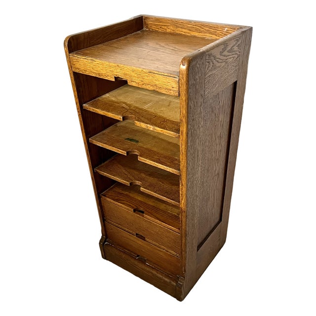 Early 1900s Oak Letter File Cabinet For Sale