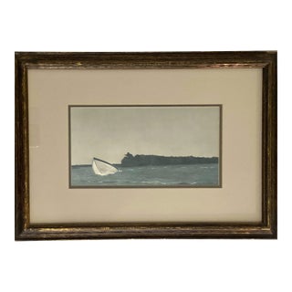 Dory in Blues and Grays Framed Print For Sale