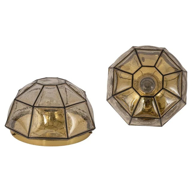 Iron and Clear Glass Flush Mount by Limburg, Germany, 1960s For Sale - Image 13 of 13