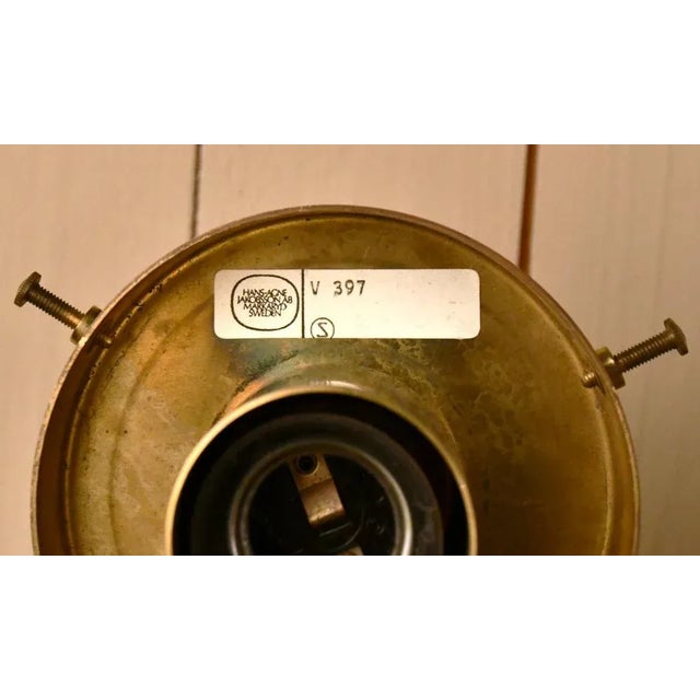 Gold Swedish Model V397 Sconces in Brass and Opaque Glass by Hans-Agne Jakobsson for Hans-Agne Jakobsson AB, 1970s, Set of 2 For Sale - Image 8 of 11