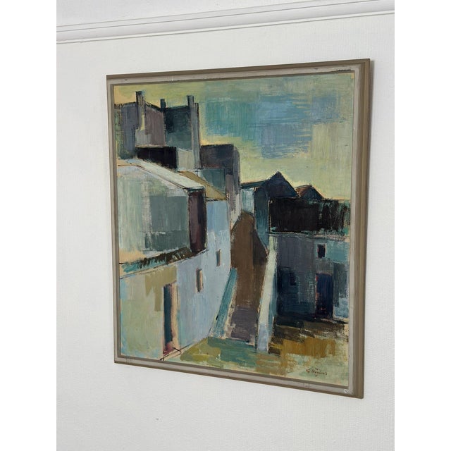 Gustaf Höglund, City, 1950s, Oil on Canvas, Framed For Sale - Image 14 of 17