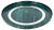 Large Mid-Century Italian Round Green Bakelite and Steel Serving Tray, 1980s For Sale