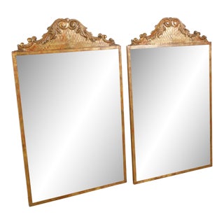 Pair of 19th Century Carved Giltwood Fragments Mounted on Custom Metal Frames For Sale