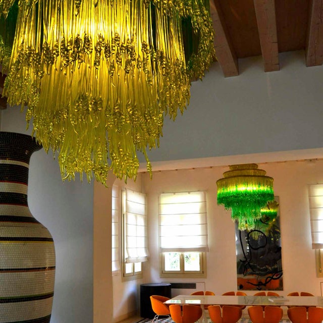 Yellow Resin Chandelier by Jacopo Foggini For Sale - Image 6 of 7