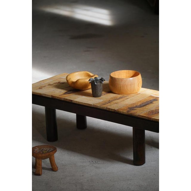Mid-Century French Ceramic Tile Coffee Table attributed to Roger Capron, Vallauris, 1960s For Sale - Image 16 of 18