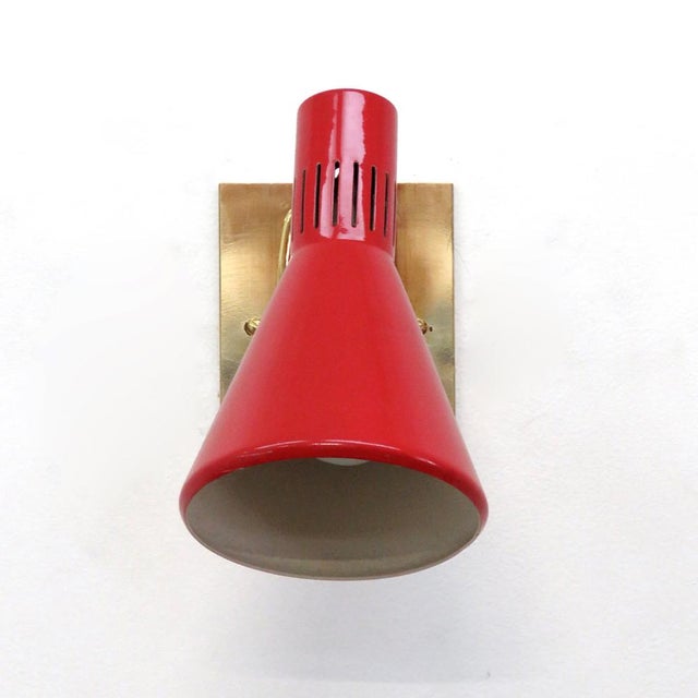 1950s Pair of Italian Wall Lights Model 2085 by Stilnovo, 1950 For Sale - Image 5 of 10