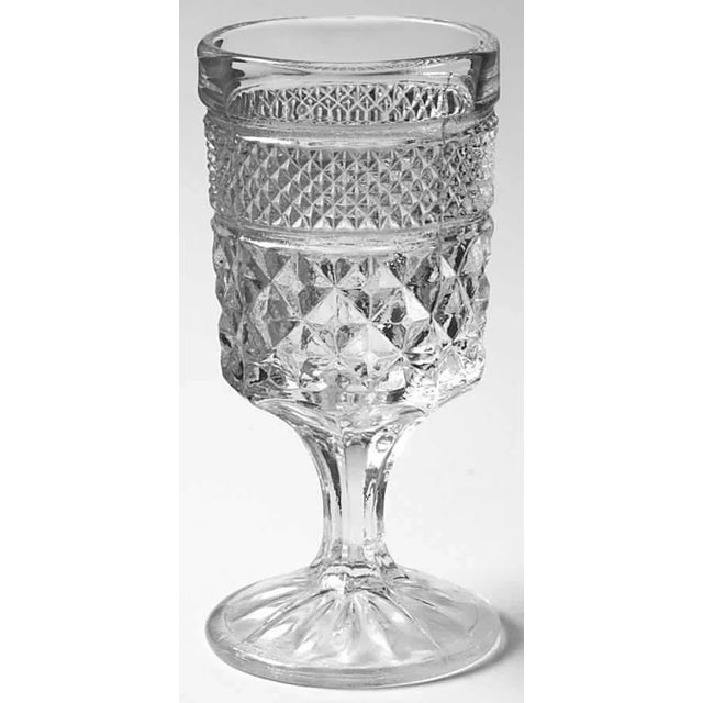 Anchor Hocking Wexford - Claret Wine Glass - set of 4 Pressed glass with star base - 5 3/8 tall 2 3/8 wide Perfect glass...