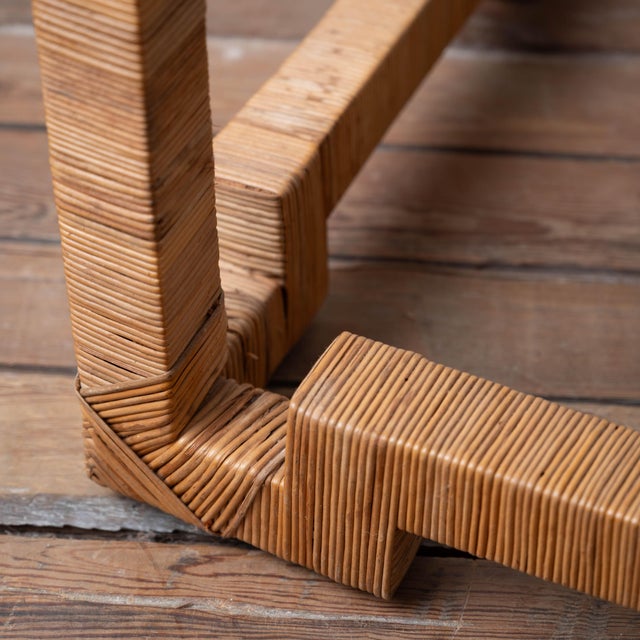 Rattan-Wrapped Nesting Tables Attributed to Bielecky Brothers, c.1970 For Sale - Image 9 of 9