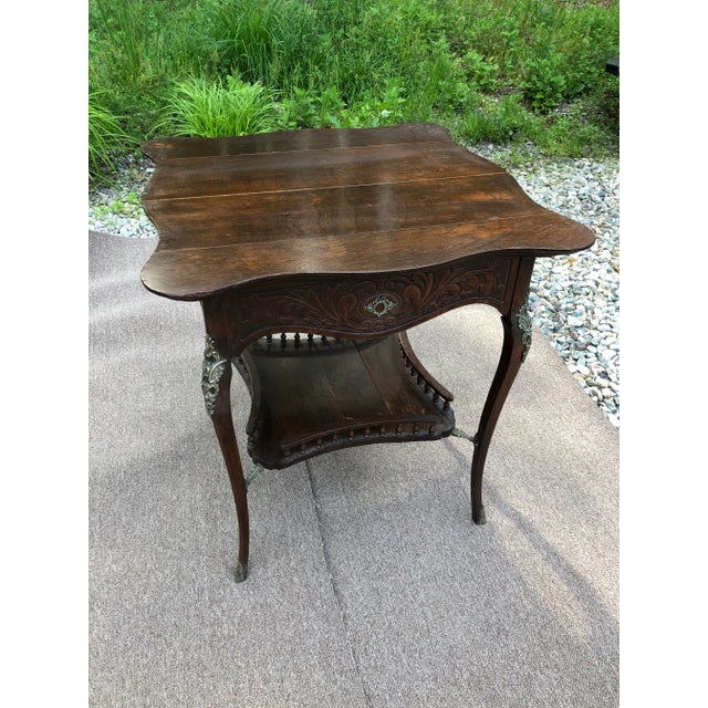 Queen Anne Antique English Queen Anne Walnut Table For Sale - Image 3 of 10