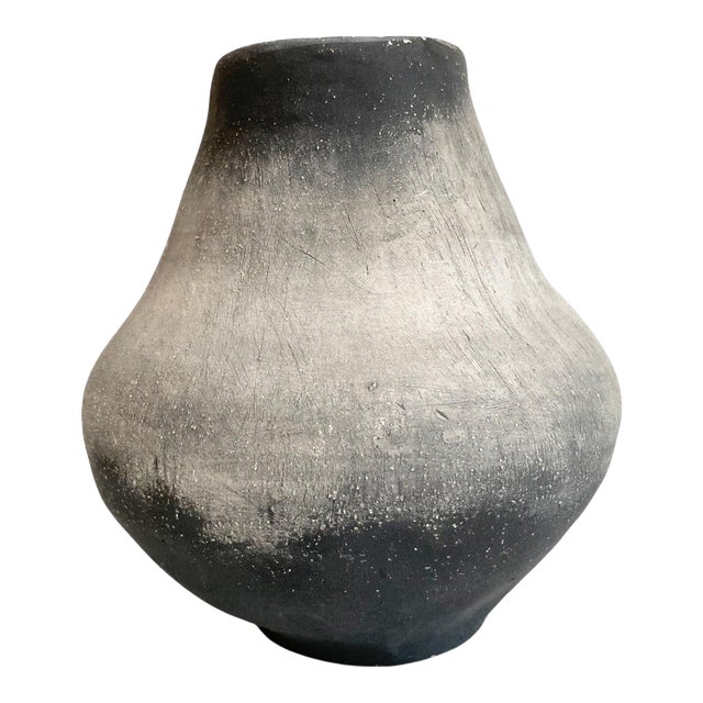 1980s Signed Wabi Sabi Ceramic Bulb Vase For Sale