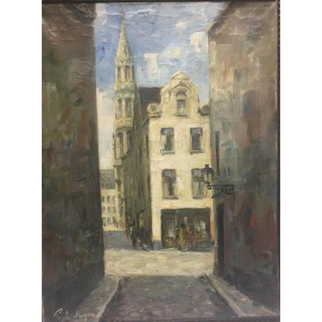 Brussels Tower, Oil Painting on Canvas For Sale - Image 13 of 13