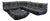 Michel Ducaroy for Ligne Roset Togo 4pc Black Leather Modular Sofa Set For Sale