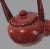 Red Vintage Asian Red Glazed Earthenware Tea Pot & 2 Cups For Sale - Image 8 of 12