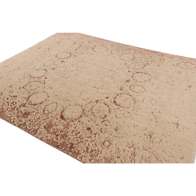 2010s Rug & Kilim’s Modern Classics Rug in Beige-Brown With Abstract Geometric Pattern For Sale - Image 5 of 7