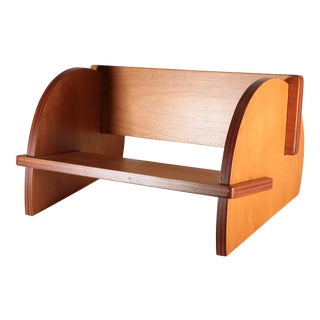 Art Moderne Jigsaw Maple Plywood Bookstand For Sale