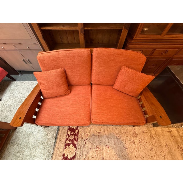 Wood Berkeley Mills Arts & Crafts Loveseat For Sale - Image 7 of 12