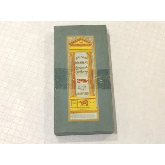 Mid Century Atkinson Brothers Celebrated Cutlery Milton Works Steak Knives Made in Sheffield, England - Set of 6 For Sale - Image 11 of 13