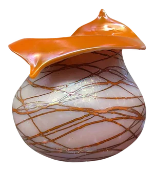 1910s Art Nouveau Pallme König Glass Vase