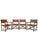 Wood 1970's McGuire Leather Wrapped Bamboo, Cane & Dining - Set of 5 For Sale - Image 7 of 18