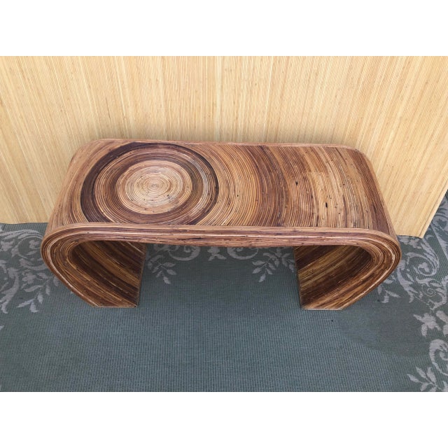 1970s Gabriella Crespi Style Pencil Reed Console Table. For Sale - Image 12 of 12