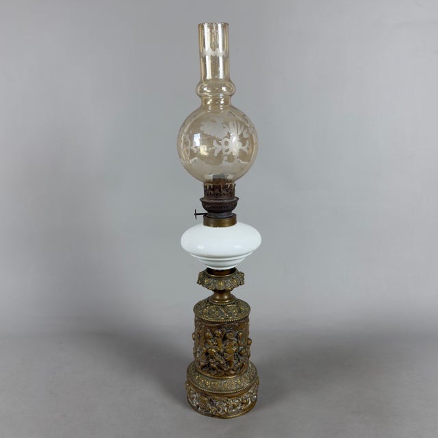 Vintage French Petroleum Lamp, 1940s For Sale - Image 3 of 13