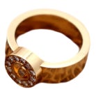 Gold Ring with Brilliant-Cut Diamonds For Sale