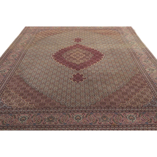 Vintage Persian Mahi Tabriz Rug - 06'07 X 10'06 For Sale - Image 4 of 12