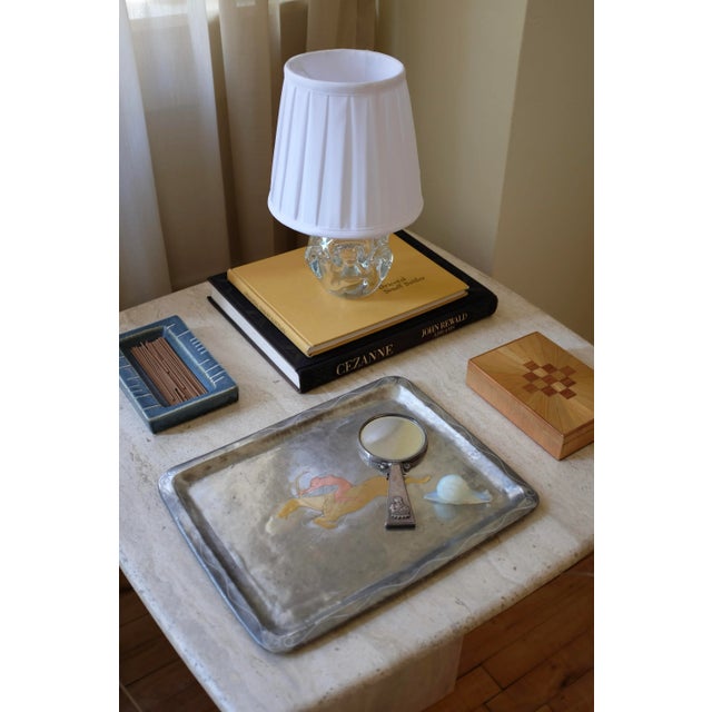 1930 Pewter and Brass Tray by Ellen v Kajerdt For Sale - Image 9 of 9